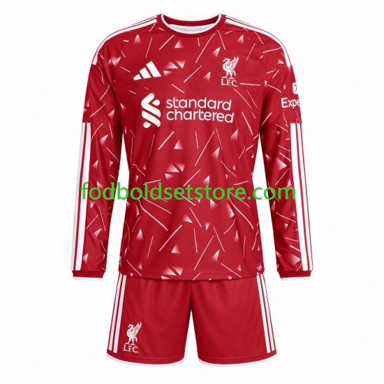 Liverpool Trøje Hjemmebane 2026-2027 Lange ærmer ,Børn Fodboldsæt
