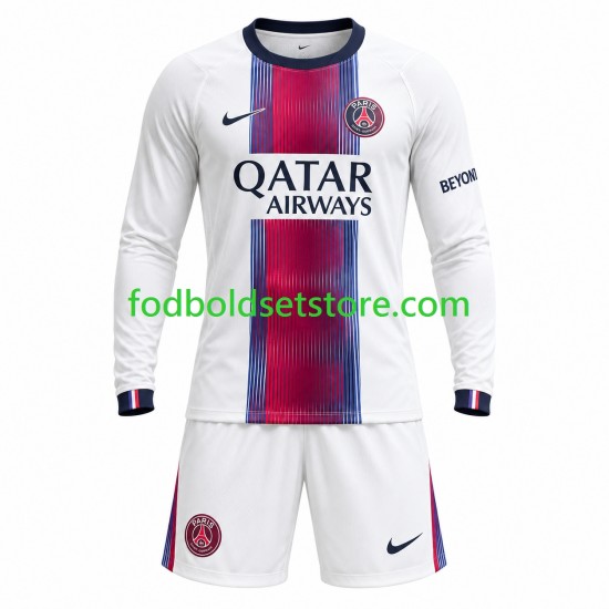 Paris Saint-Germain Trøje Udebane 2026-2027 Lange ærmer ,Børn Fodboldsæt