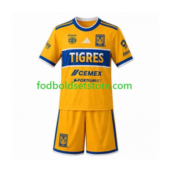 Tigres UANL Trøje Hjemmebane 2026-2027 Kort ærmer ,Børn Fodboldsæt