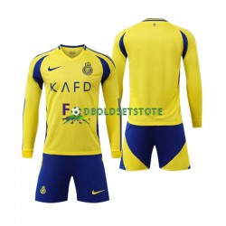 Al-Nassr Trøje Hjemmebane 2024-2025 Lange ærmer ,Børn Fodboldsæt