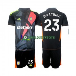 Aston Villa Trøje Emiliano Martinez 23 Målmand Udebane 2024-2025 Kort ærmer ,Børn Fodboldsæt