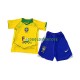 Brasilien Trøje Retro Hjemmebane 2004 Kort ærmer ,Børn Fodboldsæt Brasilien Trøje Retro Hjemmebane 2004 Kort ærmer ,Børn Fodboldsæt