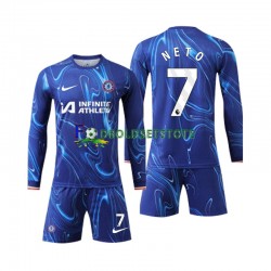 Chelsea Trøje Neto 7 Hjemmebane 2024-2025 Lange ærmer ,Børn Fodboldsæt