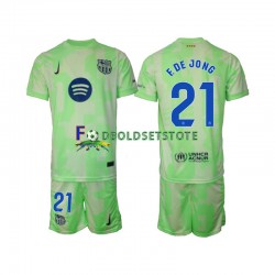 FC Barcelona Trøje F DE JONG 21 3. Valg 2024-2025 Kort ærmer ,Børn Fodboldsæt