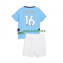 Manchester City Trøje RODRIGO 16 Hjemmebane 2024-2025 Kort ærmer ,Børn Fodboldsæt