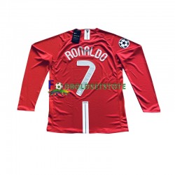 Manchester United Trøje Cristiano Ronaldo 7 Champion League 2007 Retro Hjemmebane Lange ærmer ,Mænd
