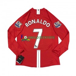 Manchester United Trøje Cristiano Ronaldo 7 2007 Retro Hjemmebane Lange ærmer ,Mænd