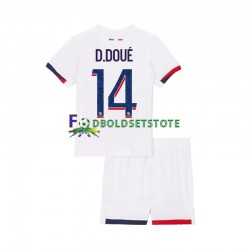 Paris Saint-Germain Trøje Desire Doue 14 Udebane 2024-2025 Kort ærmer ,Børn Fodboldsæt