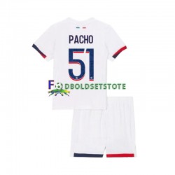 Paris Saint-Germain Trøje Willian Pacho 51 Udebane 2024-2025 Kort ærmer ,Børn Fodboldsæt