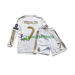 Real Madrid Trøje Cristiano Ronaldo 7 Hjemmebane 2011 Lange ærmer ,Børn Fodboldsæt