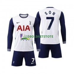 Trøje Tottenham Spurs Son 7 Hjemmebane 2024-2025 Lange ærmer ,Børn Fodboldsæt