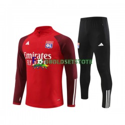 Olympique Lyon Rød Sweatshirt Dragt 2023-2024