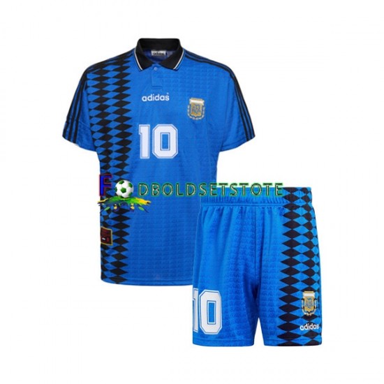 Argentina Trøje MARADONA 10 Retro Udebane 1994 Kort ærmer ,Børn Fodboldsæt Argentina Trøje MARADONA 10 Retro Udebane 1994 Kort ærmer ,Børn Fodboldsæt
