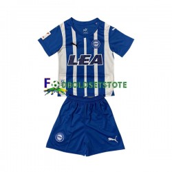 Trøje Deportivo Alaves Hjemmebane 2023-2024 Kort ærmer ,Børn Fodboldsæt