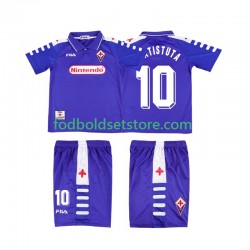 Fiorentina Trøje RUICOSTA 10 Retro Hjemmebane 1998 1999 Kort ærmer ,Børn Fodboldsæt