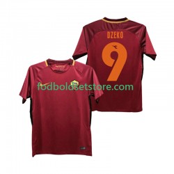 AS Roma Trøje DZEKO 9 2017-2018 Retro Hjemmebane Kort ærmer ,Mænd