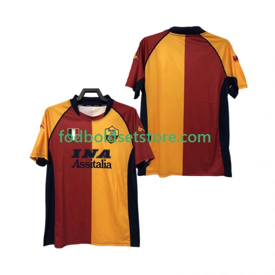 AS Roma Trøje 2000-2001 Retro Hjemmebane Kort ærmer ,Mænd