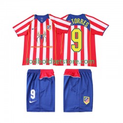 Atlético Madrid Trøje F TORRES 9 2005 Retro Hjemmebane 2004 Kort ærmer ,Børn Fodboldsæt