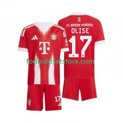 FC Bayern München Trøje Michael Olise 17 Hjemmebane 2025-2026 Kort ærmer ,Børn Fodboldsæt