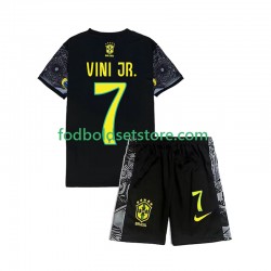 Brasilien Vinicius Junior 7 Cheist the Redeemer Football Shirts Hjemmebane 2024 Kort ærmer ,Børn Fodboldsæt