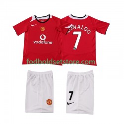 Manchester United Trøje Cristiano Ronaldo 7 Retro Hjemmebane 2004 2006 Kort ærmer ,Børn Fodboldsæt