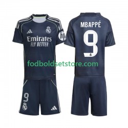 Real Madrid Trøje Mbappé Kylian 9 Udebane 2025-2026 Kort ærmer ,Børn Fodboldsæt
