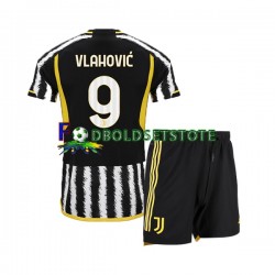 Juventus Trøje Vlahovic 9 Hjemmebane 2023-2024 Kort ærmer ,Børn Fodboldsæt
