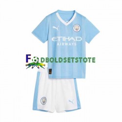 Manchester City Trøje Hjemmebane 2023-2024 Kort ærmer ,Børn Fodboldsæt
