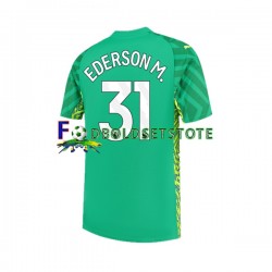 Manchester City Trøje Ederson Moraes 31 Målmand Hjemmebane 2023-2024 Kort ærmer ,Mænd