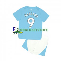 Manchester City Trøje Haaland 9 Hjemmebane 2023-2024 Kort ærmer ,Børn Fodboldsæt