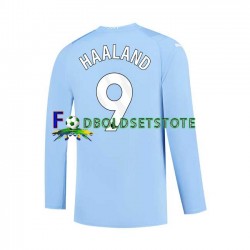 Manchester City Trøje Haaland 9 Hjemmebane 2023-2024 Lange ærmer ,Mænd