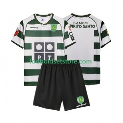 Sporting CP Trøje 2001 2003 Retro Hjemmebane Kort ærmer ,Børn Fodboldsæt