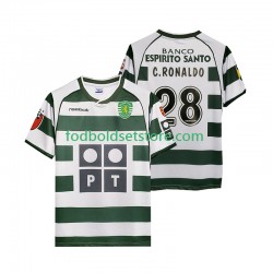 Sporting CP Trøje Cristiano Ronaldo 28 2001 2003 Retro Hjemmebane Kort ærmer ,Mænd