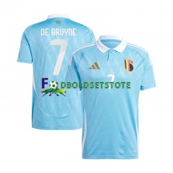Belgien Trøje De Bruyne 7 Udebane Euro 2024 Kort ærmer ,Mænd