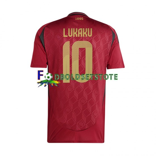 Belgien Trøje Romelu Lukaku 10 Hjemmebane Euro 2024 Kort ærmer ,Mænd