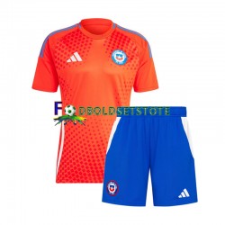 Chile Trøje Udebane Copa America 2024 Kort ærmer ,Børn Fodboldsæt