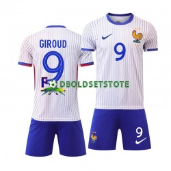 Frankrig Trøje Olivier Giroud 9 Udebane Euro 2024 Kort ærmer ,Børn Fodboldsæt