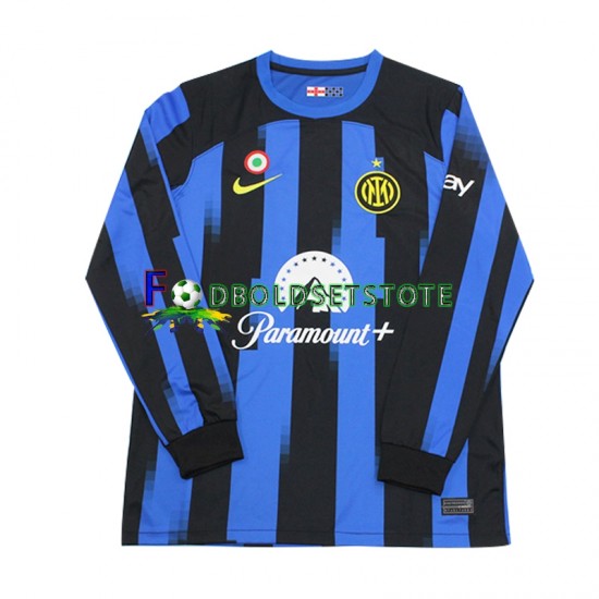 Inter Milan Trøje Hjemmebane 2023-2024 Lange ærmer ,Mænd Inter Milan Trøje Hjemmebane 2023-2024 Lange ærmer ,Mænd