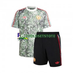 Manchester United Trøje Stone Roses Hjemmebane 2023-2024 Kort ærmer ,Børn Fodboldsæt