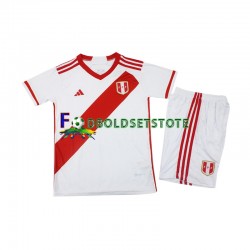 Peru Trøje Hjemmebane 2023 Kort ærmer ,Børn Fodboldsæt