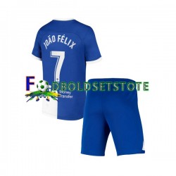 Atlético Madrid Trøje Joao Felix 7 120 Anniversary Hjemmebane 2022-2023 Kort ærmer ,Børn Fodboldsæt