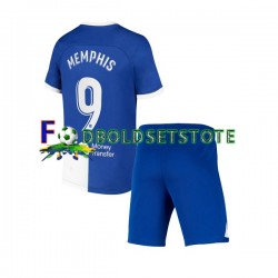 Atlético Madrid Trøje Memphis 9 120 Anniversary Hjemmebane 2022-2023 Kort ærmer ,Børn Fodboldsæt