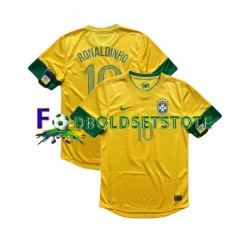Brasilien Trøje RONALDINHO 10 2012 Retro Hjemmebane Kort ærmer ,Mænd