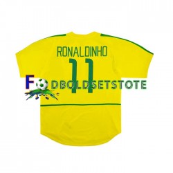 Brasilien Trøje RONALDINHO 11 Retro Hjemmebane 2002 Kort ærmer ,Mænd
