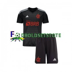 CR Flamengo Trøje Målmand Udebane 2023-2024 Kort ærmer ,Børn Fodboldsæt