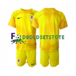 Kroatien Trøje Målmand Hjemmebane World Cup 2022 Kort ærmer ,Børn Fodboldsæt