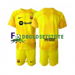 FC Barcelona Trøje Målmand 4. Valg 2022-2023 Kort ærmer ,Børn Fodboldsæt