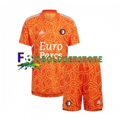 Feyenoord Rotterdam Trøje Målmand Udebane 2022-2023 Kort ærmer ,Børn Fodboldsæt