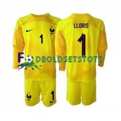 Frankrig Trøje Hugo Lloris 1 Målmand 3. Valg World Cup 2022 Lange ærmer ,Børn Fodboldsæt Frankrig Trøje Hugo Lloris 1 Målmand 3. Valg World Cup 2022 Lange ærmer ,Børn Fodboldsæt