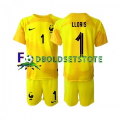 Frankrig Trøje Hugo Lloris 1 Målmand 3. Valg World Cup 2022 Kort ærmer ,Børn Fodboldsæt Frankrig Trøje Hugo Lloris 1 Målmand 3. Valg World Cup 2022 Kort ærmer ,Børn Fodboldsæt